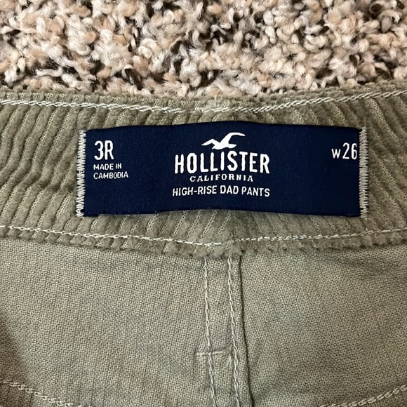 Hollister Corduroy Green High Rise Dad Pants - Picture 2 of 3
